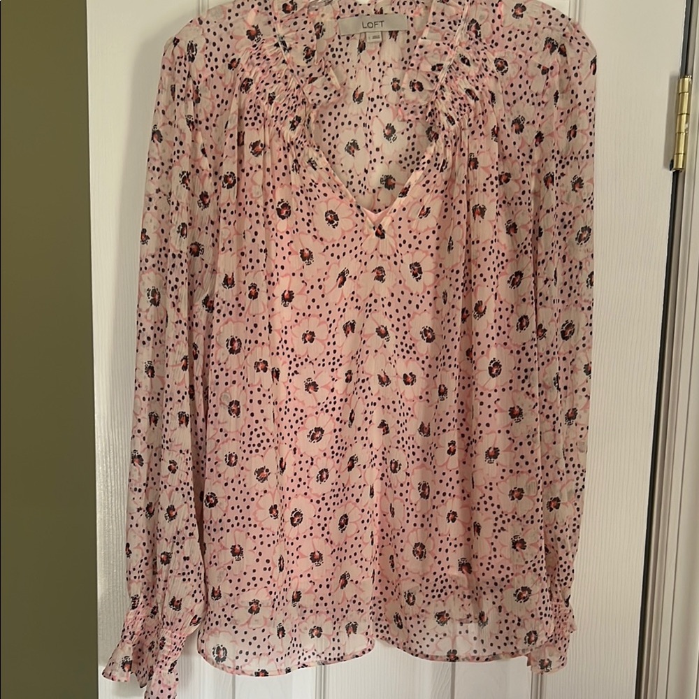 LOFT Pink Floral Women's Top